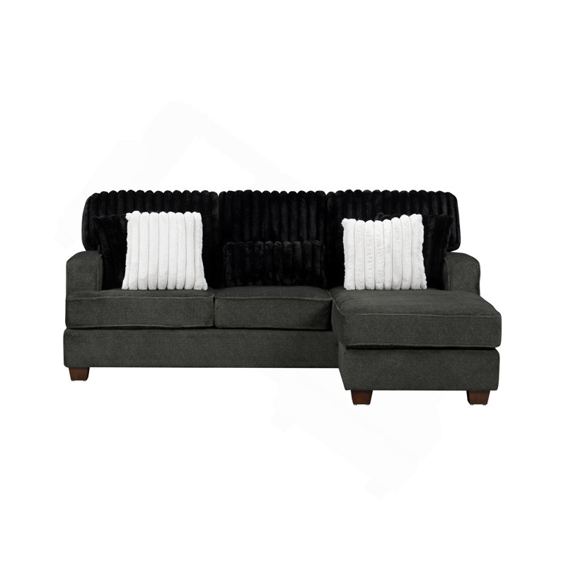 Coussins réversibles Modern, Gris foncé
