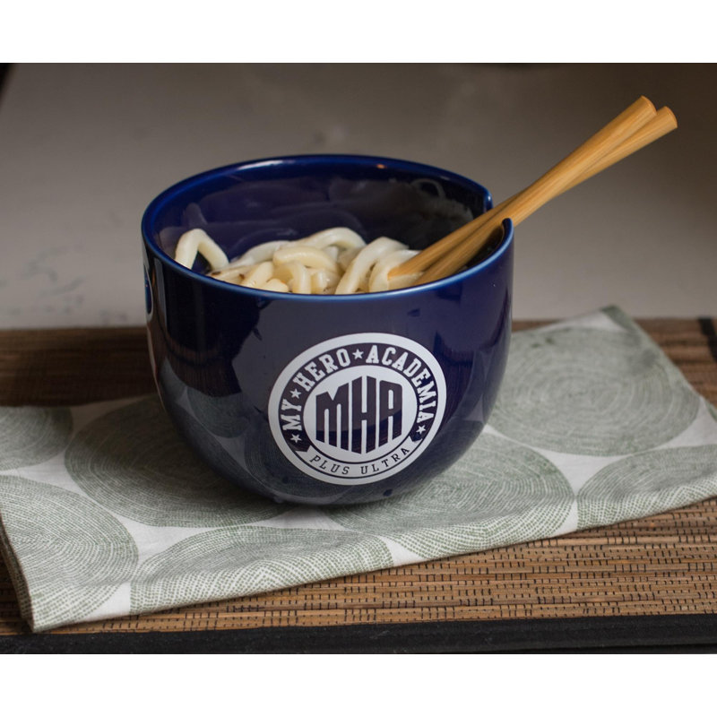 My Hero Academia U.A. Japanese Dinner Set | 16-Ounce Ramen Bowl And Chopsticks