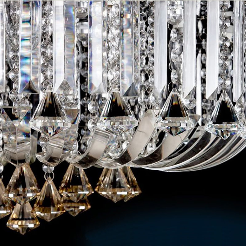 Marks LED Flush Mount, Champagne, 28cm H x 80cm W x 80cm D