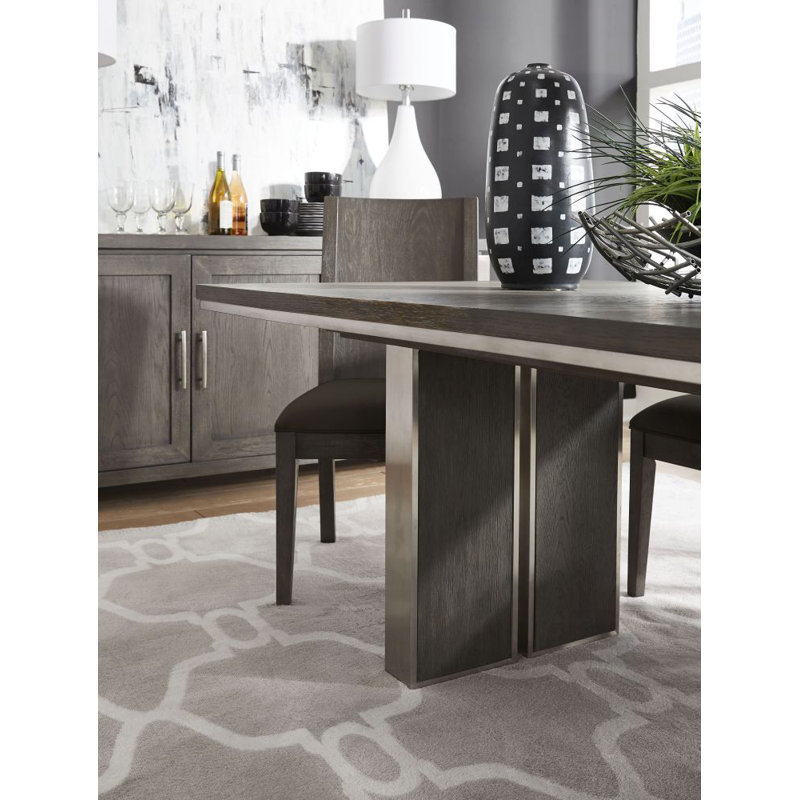 Beaconsdale 6 - Person Extendable Solid Wood Top Double Pedestal Dining Set