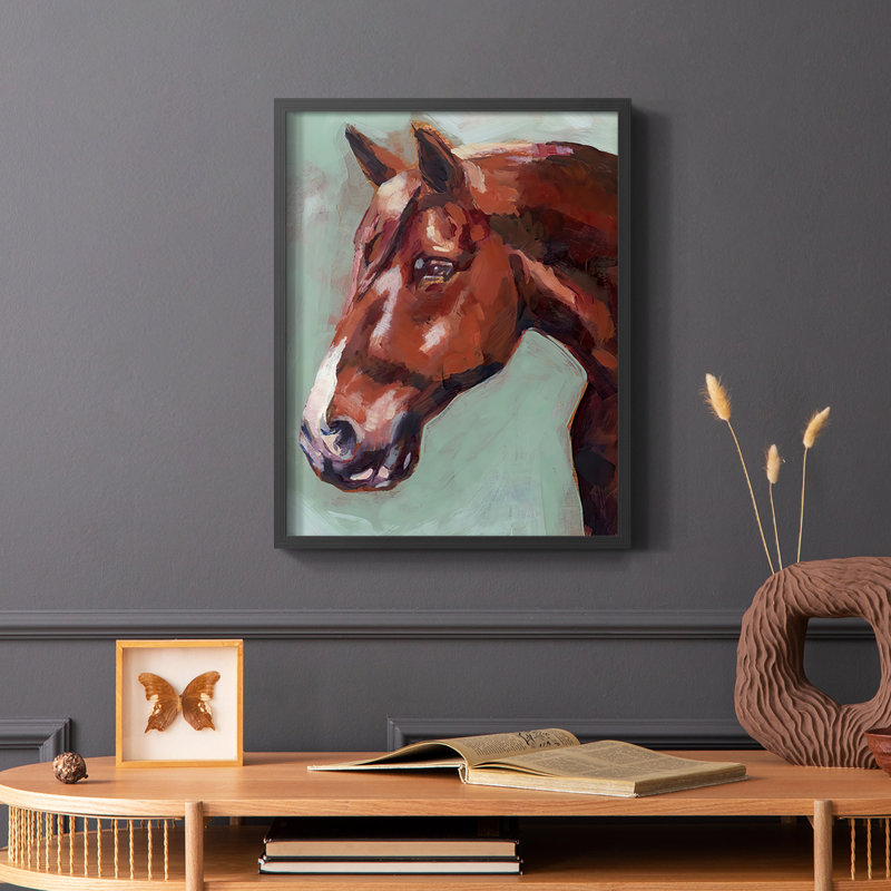Peinture par numéro cheval I, toile tendue avec châssis de qualité supérieure - prête à être accrochée