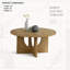 Ensemble de table contemporaine 3 pièces avec table basse ronde et 2 tables de bout-999545698