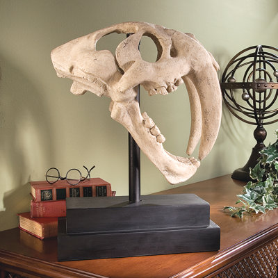 Saber-Toothed Tiger Skull Artifact Figurine