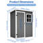 5x3ft Gray Resin Outdoor Storage Shed With All - Weather Protection And Reinforced Structure, For Patio Use Translucent Window Stable Hinges, Utility Room In Backyard
