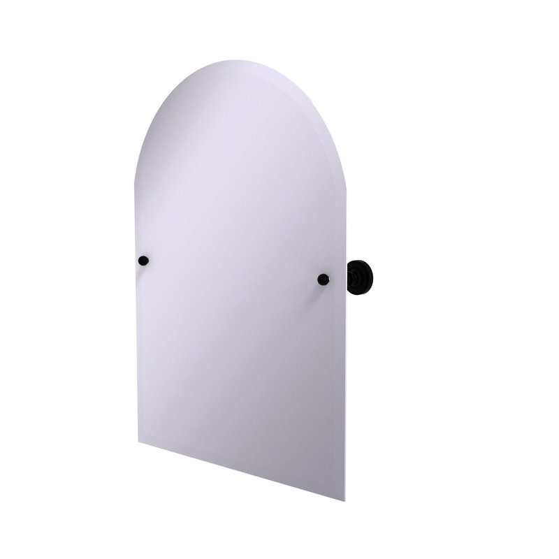 Miroir d'appoint arqué 21 "x 26" Marchmont, Noir mat