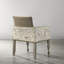 Chaise avec accoudoirs rembourrée Dacher en brun
