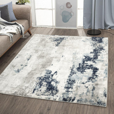 Doland Area Rug Ivory Blue