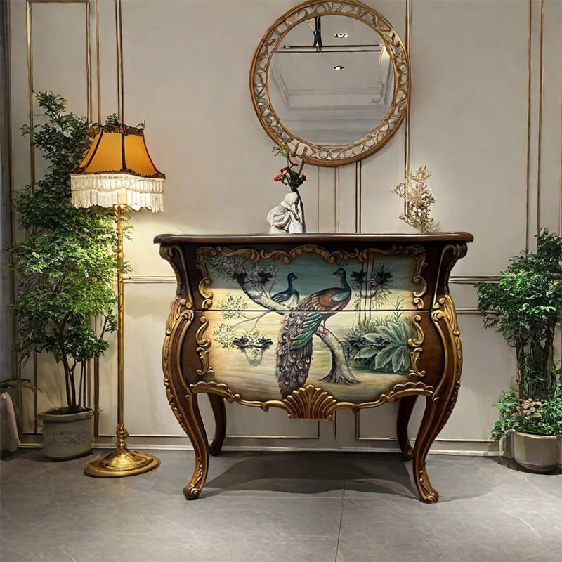 Armoire de rangement antique patinée