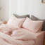 Washed Cotton Checkered Pattern Duvet Cover Set-1126550252-1079322548