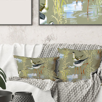 Housse de coussin et insert Herons Birds in the Water