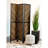 Rustic Tobacco Herringbone Folding Screen