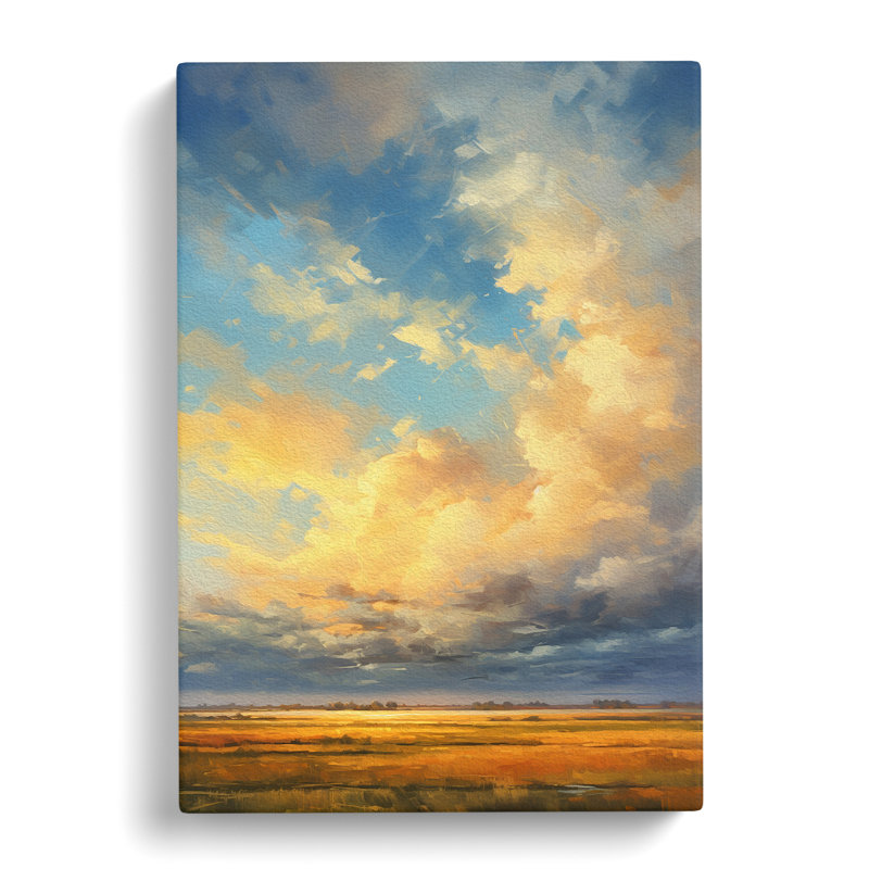 Cloudy Sky Impressionism No.2 - Wrapped Canvas Print, 76cm H x 50cm W x 3cm D