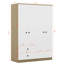 Garde-robe 4 portes avec tiroirs, tablette et tringle