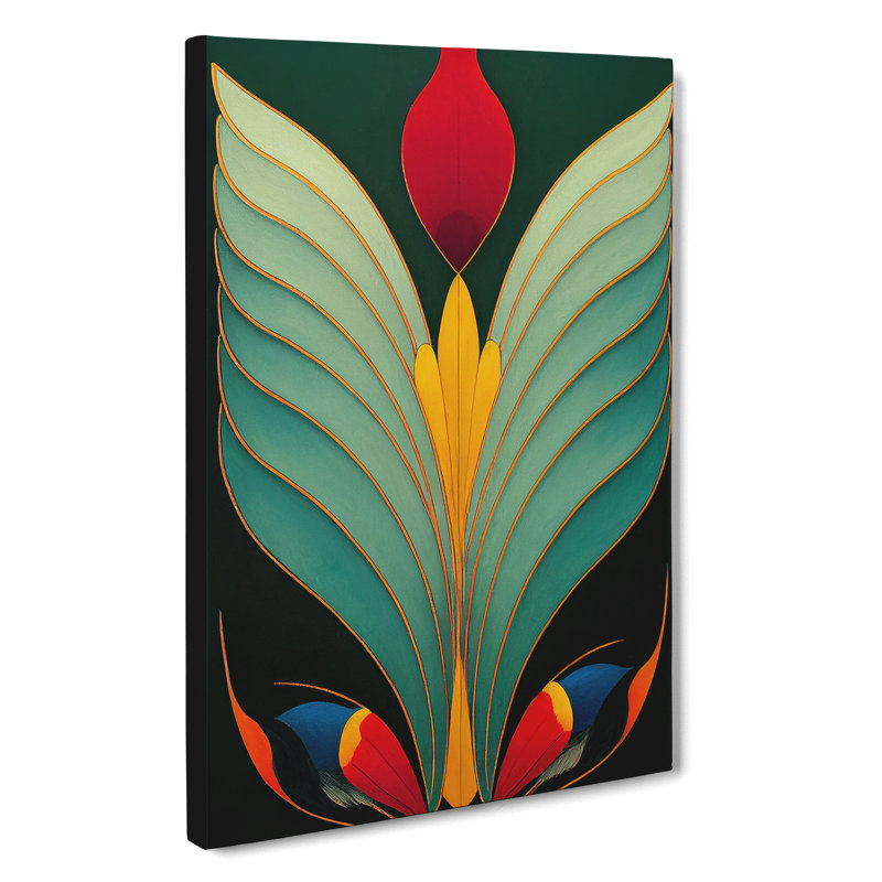 XC1022-168X A Surreal Abstract Feather No.2 - Wrapped Canvas Print, 76cm H x 50cm W x 3cm D
