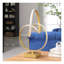 Lampe de table Infinity Modern Modern avec finition en métal doré mat - Bande de DEL intégrée de 10 W pour le décor du salon et de la chambre à coucher (H 17,5 po)