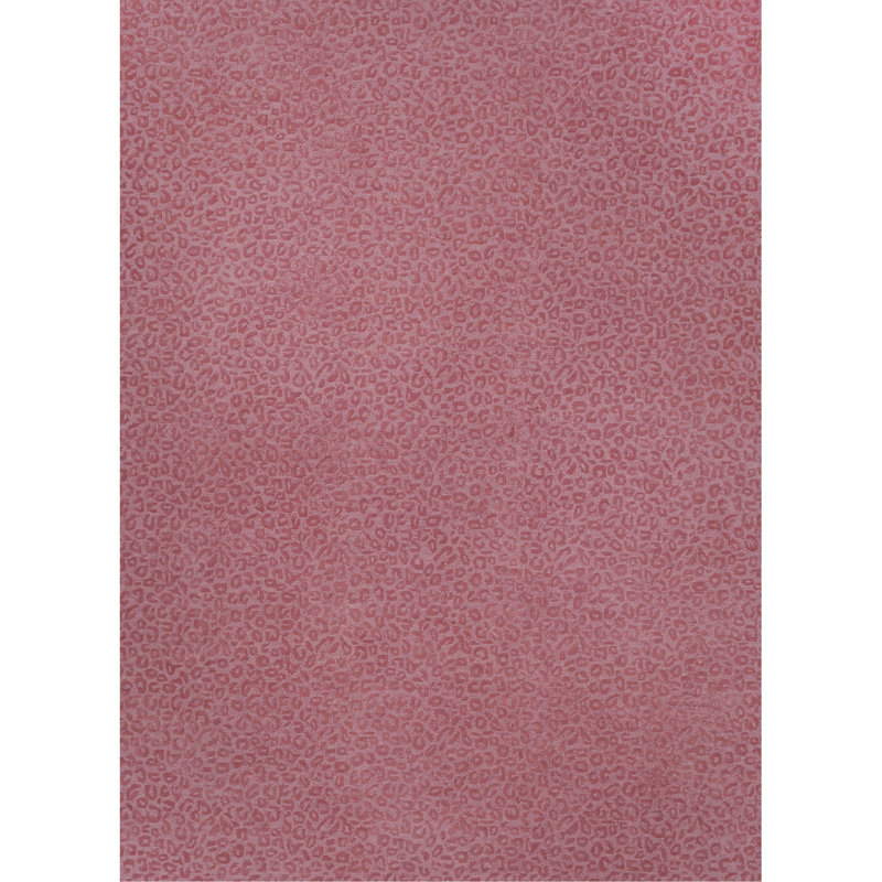 Leopardess Dusty Rose Hand-Tufted Responsible Wool Rug, Rectangle 8' x 11'