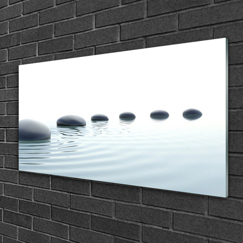 Art Stones Water - No Frame Print on Glass