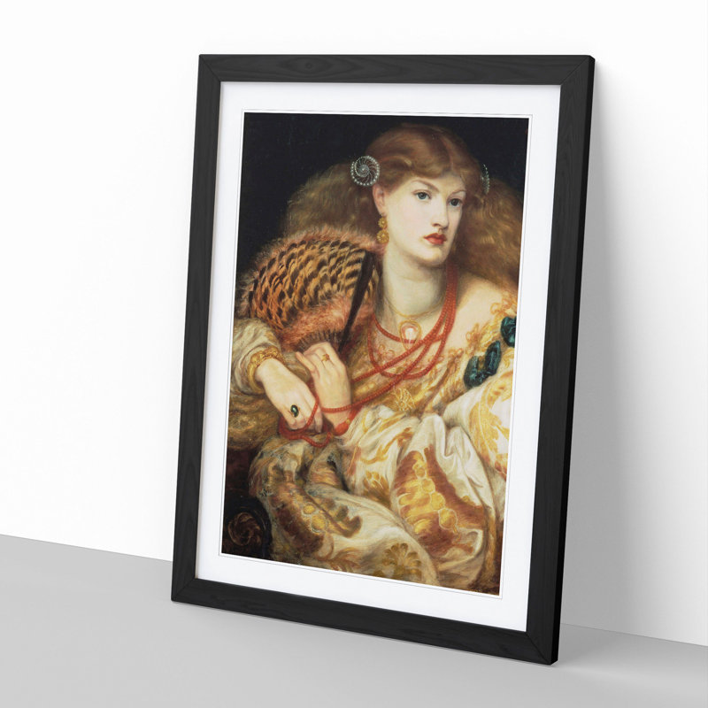 Monna Vanna by Dante Gabriel Rossetti - Picture Frame Painting, 48cm H x 36cm W x 2cm D, Black