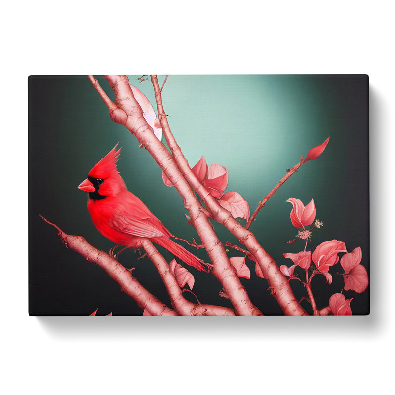 Cardinal Bird Vol.12 - Wrapped Canvas, 50cm H x 76cm W x 3cm D