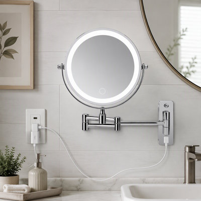 Wall Mounted Lighted Makeup Mirror