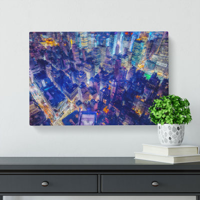 Bright Lights Of New York City - Wrapped Canvas Painting