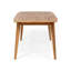 Ensemble de salle à manger 7 pièces d'extérieur moderne extensible avec chaise empilable, teck-264570190