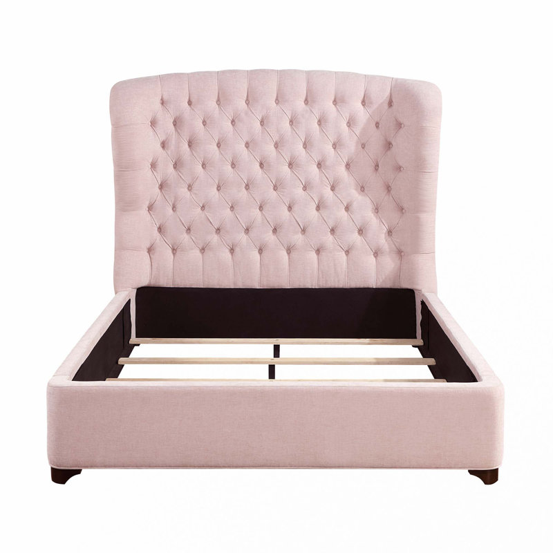 1PC Wingback Headboard Full Bed Upholstered Chenille Fabric