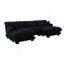 Velvet Fabric 118.11" U Shape Sectional Sofa-1443129499