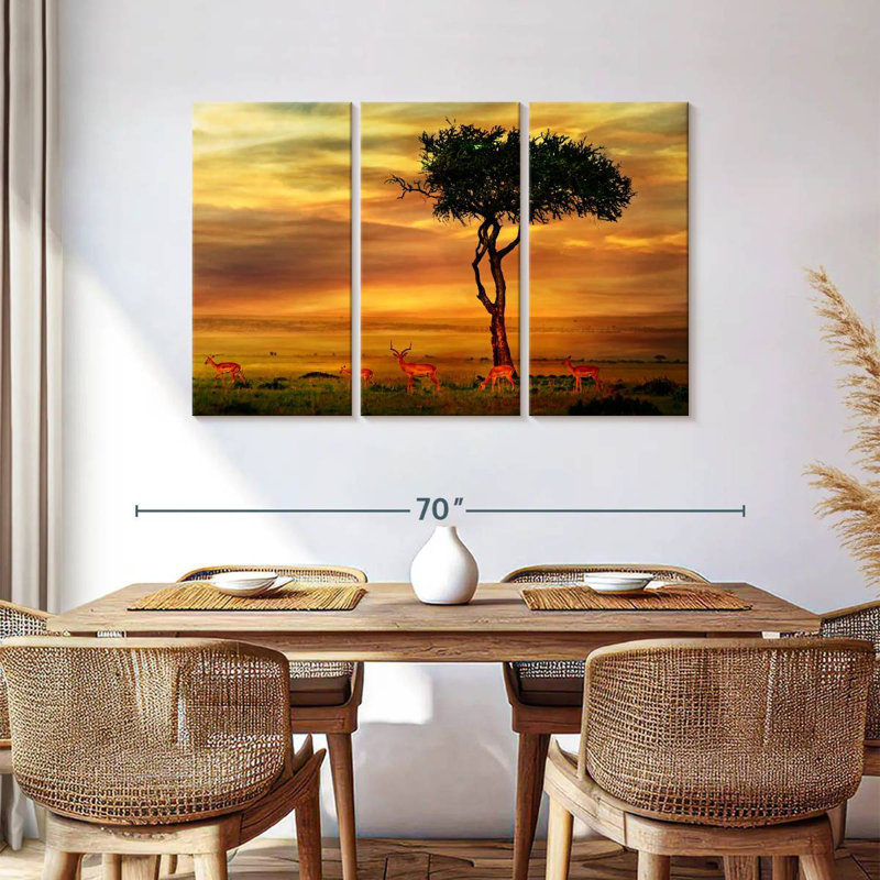African Impalas, 36" H x 57" W