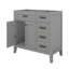 Meuble-lavabo 36 po sans lavabo, base d'armoire seulement, armoire de salle de bain avec 3 tiroirs et 2 portes, structure de meuble-lavabo en bois massif-178567817