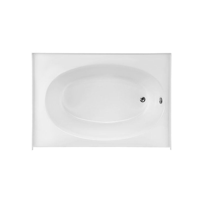 Kona 60'' L Soaking Bathtub, Right, White