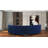 141" Velvet Upholstery Square Arm Oversized Curved Sofa-77073962