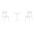 Ensemble bistro en plastique avec table pliable 23,6 po Farrah