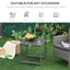 Lionel Square Outdoor Side Table , 50cm cm W 49.5cm cm D