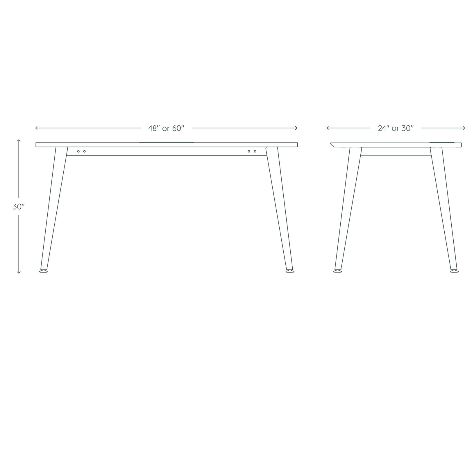 Office Desk, 30" H x 48" W x 24" D, Fog, White