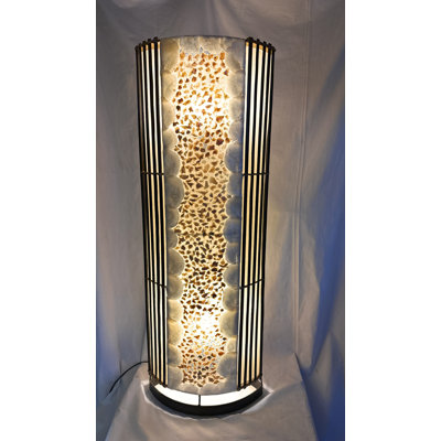 Bamboo Shell Oval Floor Lamp