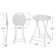 Kyten Round Plastic Collapsible Stools with Handle, 18" Folding Portable Chair 230 lbs Capacity