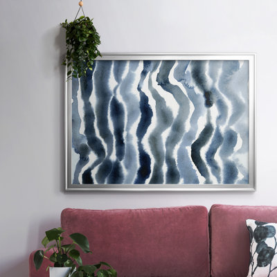True Blue Wave II-Framed Gallery Wrapped Canvas