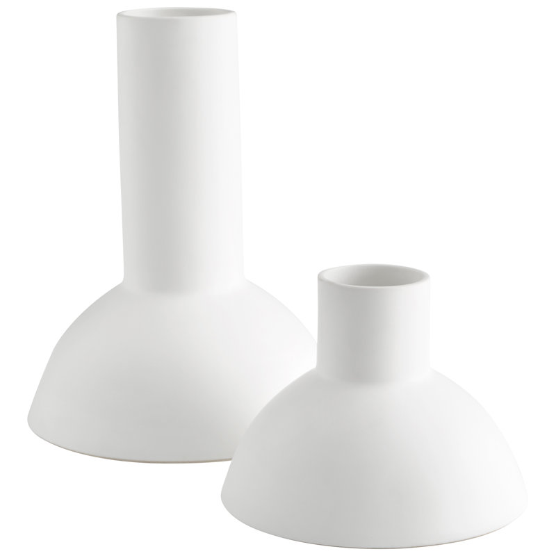 Purezza Ceramic / Porcelain Table Vase, 12.5" H x 9.75" W x 9.75" D