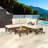 Ajai 3 - Person Modular Patio Conversation Sets with Cushions