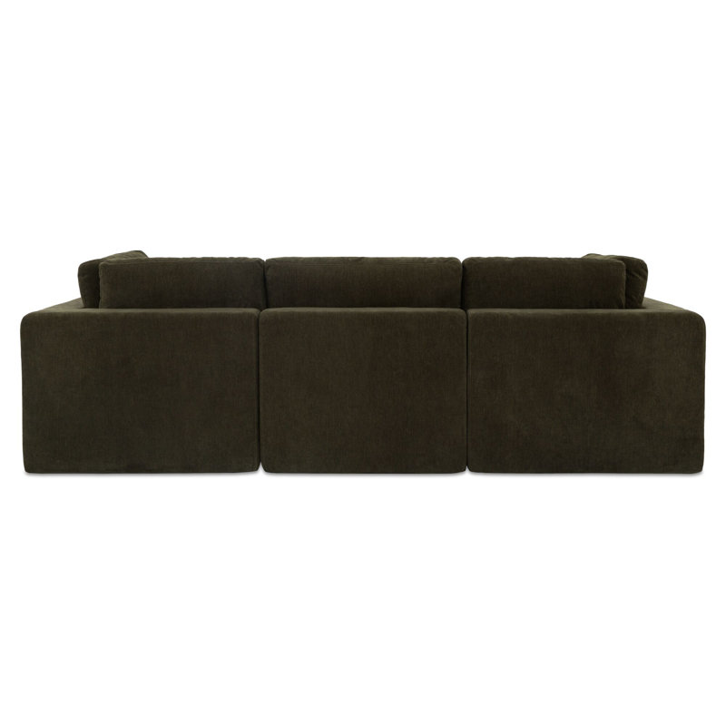 Cates Modular Sectional, Green Polyester