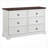 Dresser, 6-Drawer Modern Farmhouse Wooden Chest, Spacious Storage for Hallway Entryway | MDF | Off-White-1896753041