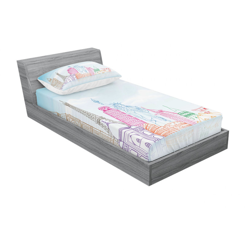 Microfiber Sheet Set, Twin XL Sheet Set with Fitted Sheet