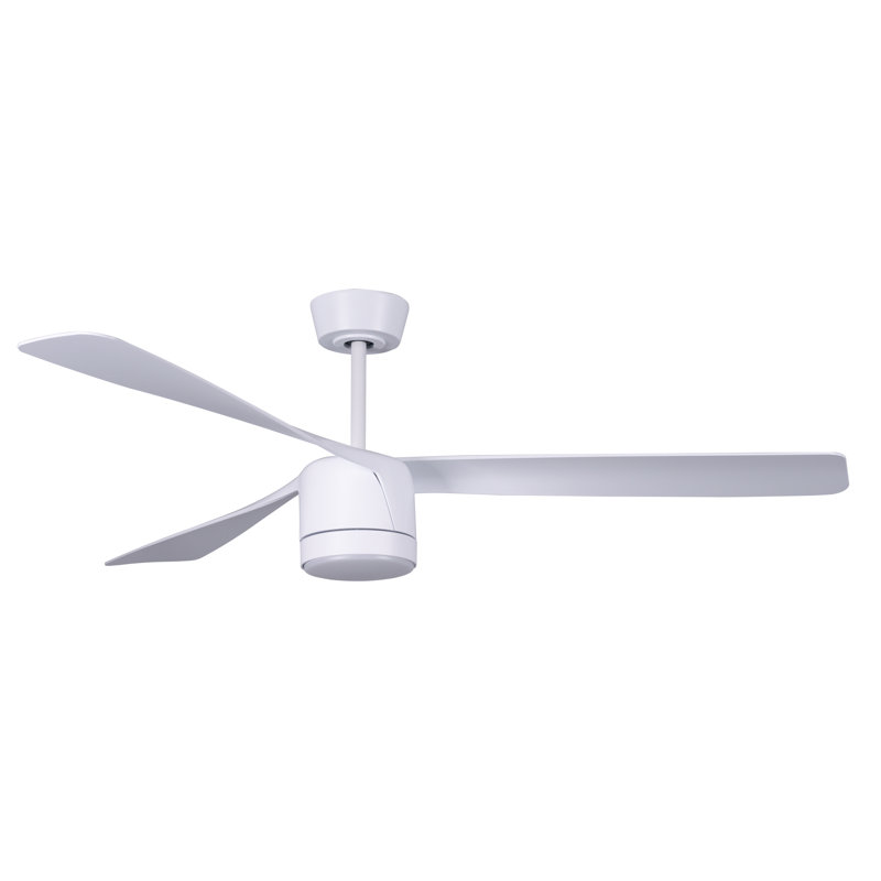 Peregrine 56" Indoor/Outdoor Ceiling Fan with Light and Remote, Modern LED Outdoor Ceiling Fan, Damp Rated, Energy Efficient DC Motor