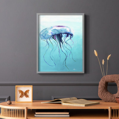 Jelly Fish Framed Print - Solid Wood