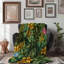 Vibrant Jungle Flower Delight - couverture en sherpa de qualité supérieure 1 pièce-2020011738