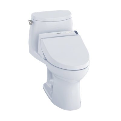 TOTO® WASHLET+® UltraMax® II 1G® One-Piece Elongated 1.0 GPF Toilet and WASHLET® C200 Bidet Seat, Cotton White
