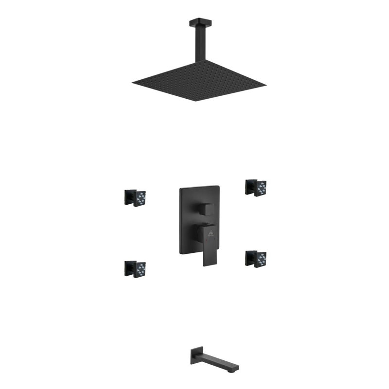 Aqua Piazza Complete Shower System with Rough in-Valve