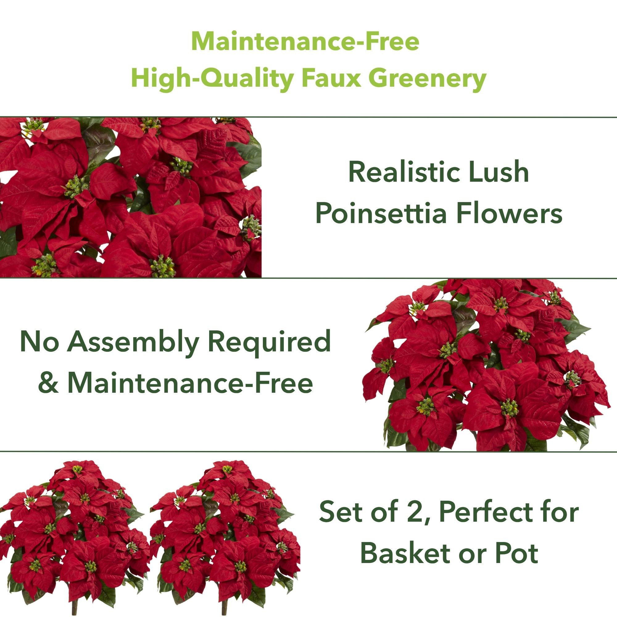 Poinsettia Floral Arrangement, Red
