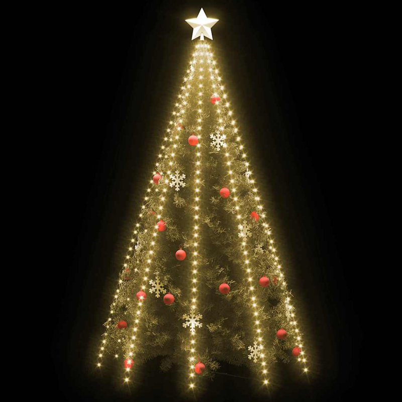 Lumières d'arbre de Noël d'extérieur imperméables en PVC vert foncé